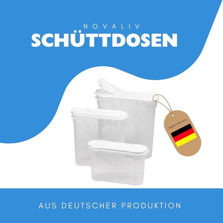 Produktbild Novaliv Salzstreuer 4 STÜCK Salz Vorratsdose zum Streuen 300 ml Masse (LxBxH): 11 x 5 x 11 cm Dosen f (Pfeffer, Muskatnuss, Salz)