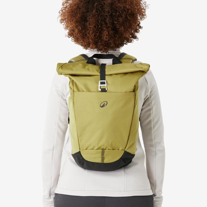 Actual product image Quechua Wanderrucksack Rolltop - NH500 Escape 16 L + 4 L khaki (21 l)
