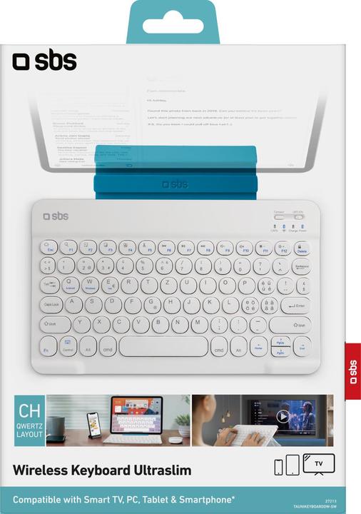 Actual product image SBS Universal Swiss-German wireless keyboard with stand function (DE, Universal)