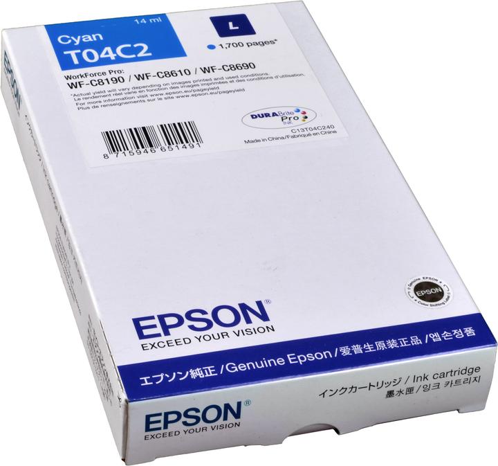 Image du produit Epson CARTOUCHE D'ENCRE L CYAN T04C2 (C)