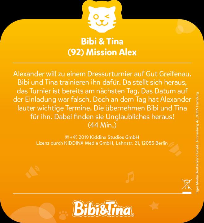 Produktbild Tigermedia Tigercard Bibi Tina Mission Alex (Folge 92) (Deutsch)
