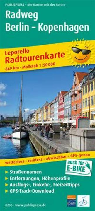 Produktbild Radtourenkarte Radweg Berlin - Kopenhagen 1 : 50 000 50000