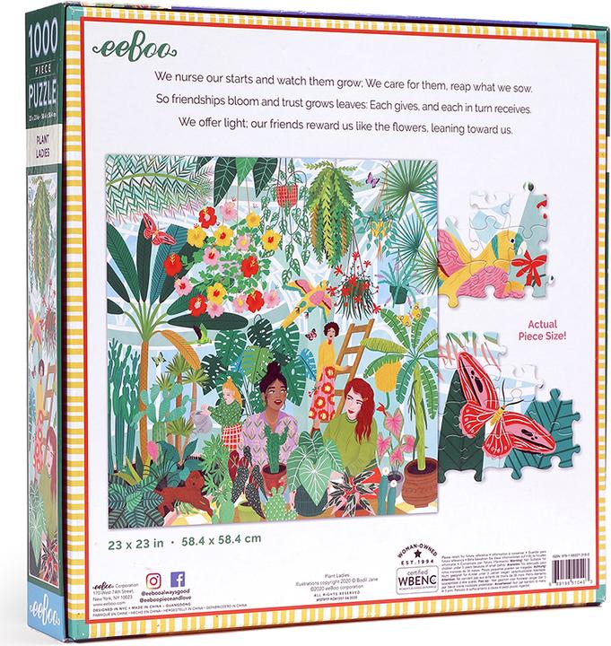 Produktbild Eeboo Rundes Puzzle 1000 Teile - Grüne Finger (1000 Teile)