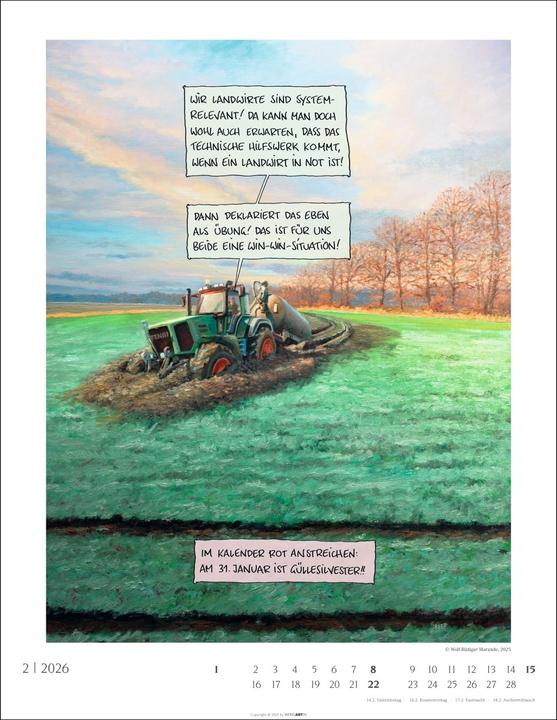 Produktbild Marunde Kalender 2026 (34 x 44 cm, Harter Einband, Deutsch)