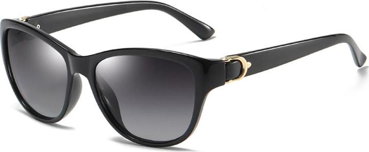 Actual product image Techsuit - Sunglasses Polarized (A572) - for Women with UV Protection, PC - Black / Gradient Gray