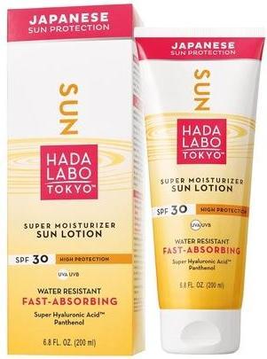 Actual product image Hada Labo Sunscreen 30 SPF UVA UVB with Panthenol and Hyaluronic Acid (Sun lotion, SPF 30, 200 ml)