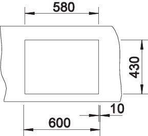 Productafbeelding Blanco Claron 550-U (Onderbouw gootsteen, 44 cm, 59 cm)