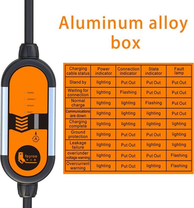 Actual product image Feyree Charging cable charging station type 2 (8 / 10A - 230V) - AM-Electrics / Elektroauto (Type 2, 10 A)