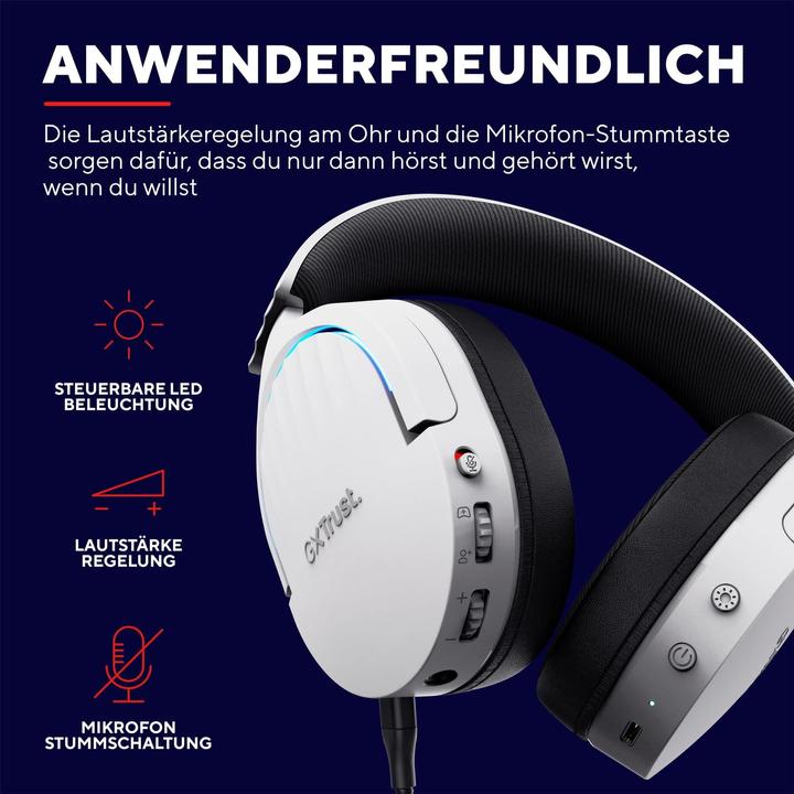 Produktbild Trust Gxt491w Fayzo Wireless Headset (Kabellos, Kabelgebunden)