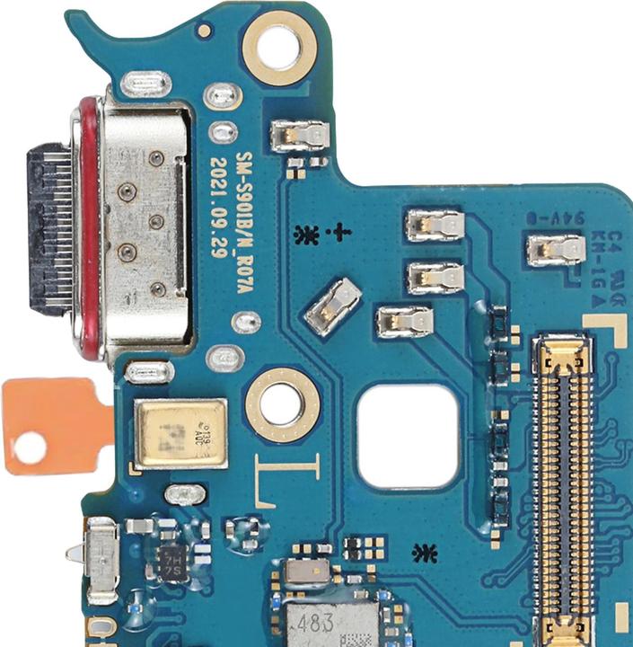 Actual product image Samsung USB-C charging port and SIM card reader (Galaxy S22)