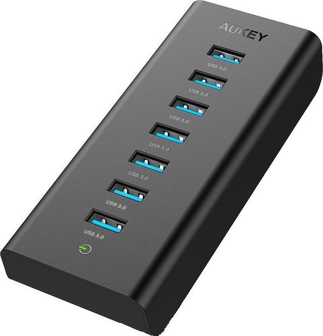 Image du produit Aukey CB-H3 Hub d'interface Noir (USB-A, 7 Ports)