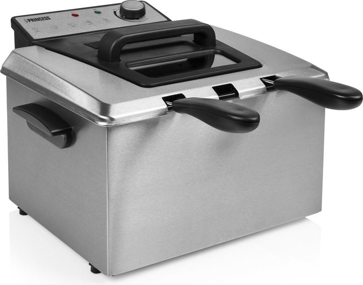 Image du produit Princess Friteuse - 3270 watts, 5 litres, thermostat, 3 paniers pour friteuse, zone froide, 6-7 personnes (Prise UE)