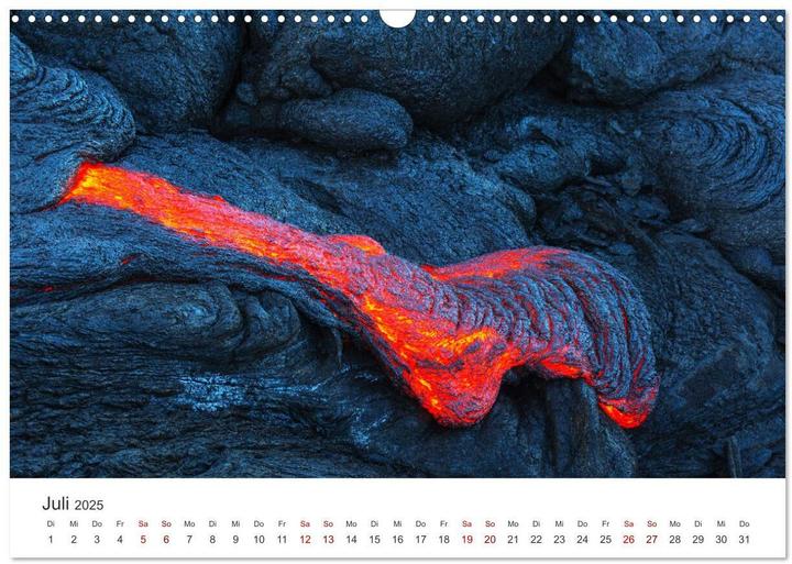 Produktbild Vulkane - Beeindruckende Feuerberge (Wandkalender 2025 DIN A3 quer), Monatskalender (A3, Deutsch)