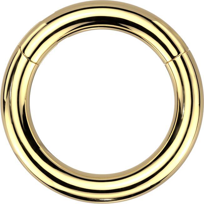 Produktbild Star Piercing Segmentring klappbar vergoldet (Titan G23, ohne Messing)