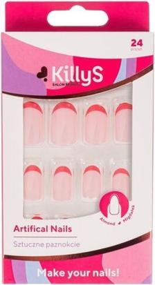 KillyS Künstliche Nägel Mandel Rosa Französisch 24 Stück