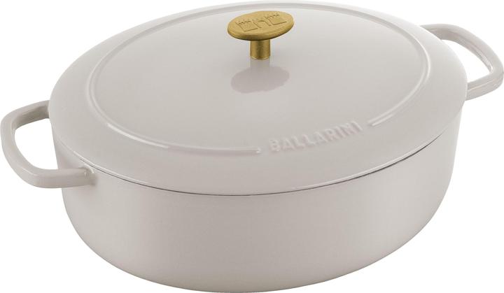 Image du produit Ballarini Cocotte BELLAMONTE 29 cm ovale 4,5 litres en fonte blanche (29 cm, Cocotte + faitout, Fonte)