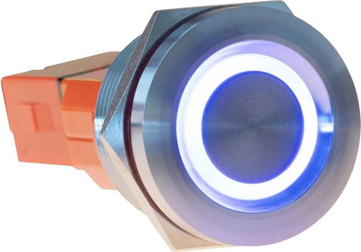Actual product image Joy-it Button22T-01 Switch momentary Red, Blue (Ø x L) 22 mm x 38 mm IP68, IK