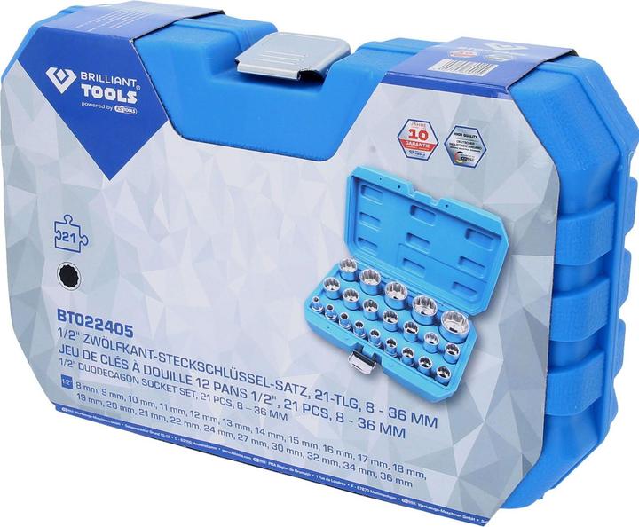 Actual product image Brilliant Tools BT022405 (36 mm, 18 mm, 11 mm, 12 mm, 20 mm, 19 mm, 27 mm, 15 mm, 25 mm, 13 mm, 21 mm, 33 mm, 14 mm, 29 mm, 8 mm, 10 mm, 30 mm, 34 mm, 23 mm, 26 mm, 22 mm, 17 mm, 28 mm, 9 mm, 16 mm, 32 mm, 35 mm, 24 mm, 31 mm)