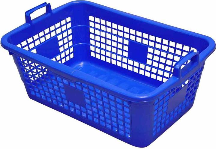 Lockweiler Wäschekorb aus Kunststoff in Farbe blau, 50x35x20 cm, 26 l, eckig (26 l)