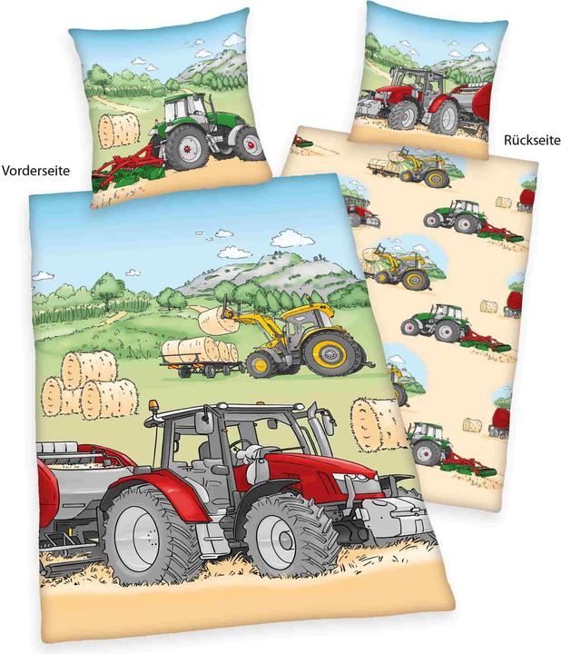 Produktbild Herding Kinder-Wendebettwäsche "Traktor"