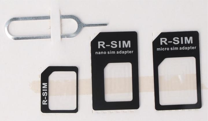 Image du produit AccuCell Adaptateur de carte SIM 4in1, adaptateur Micro-SIM à SIM, Nano-SIM à SIM, Nano-SIM à Micro-SIM (Support de carte SIM)