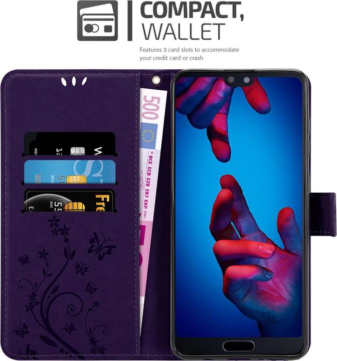 Produktbild Cadorabo Flower Book Cover (Huawei P20)