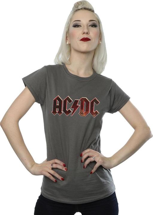 Immagine prodotto AC/DC T-shirt in cotone con logo in rilievo allo stato puro - Donne/Ladies (L)