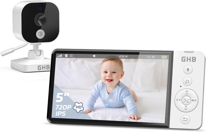 GHB Babyphone mit Kamera und 5 Zoll HD-Display (Babyphone mit Kamera)