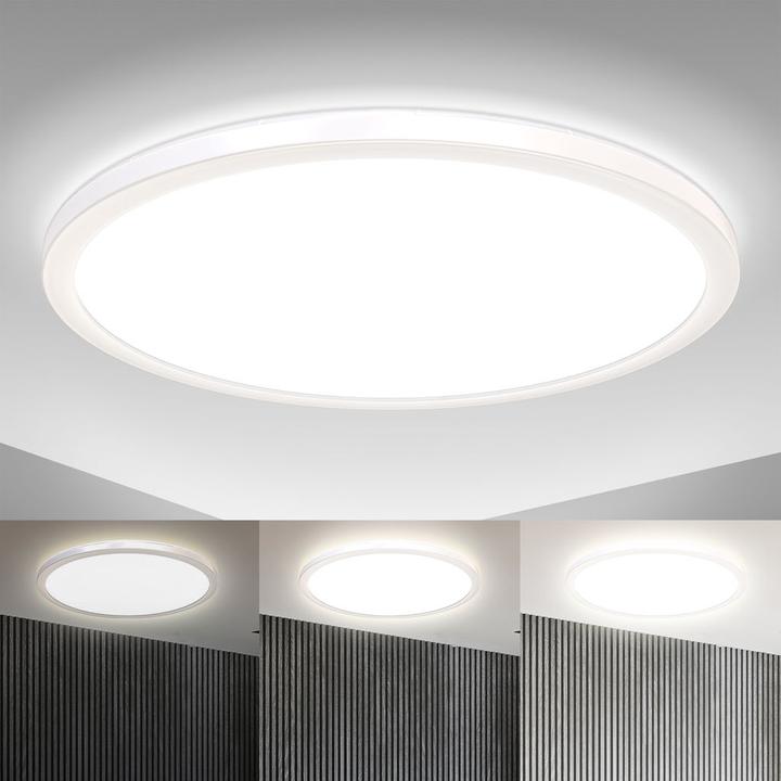Actual product image B.K.Licht Ultra-flat LED panel with LED backlight, white, 1xLED/22W (3000 lm)