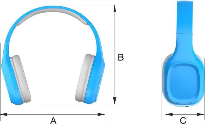 Produktbild Manta Kabelloses Stirnband für Kinder HDP802BL blau (keine Geräuschunterdrückung, 8 h, Kabelgebunden)