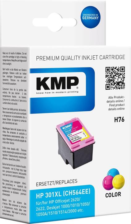 Immagine prodotto KMP H76 Cartuccia d'inchiostro a colori compatibile con HP CH 564 EE (M, C, Y)