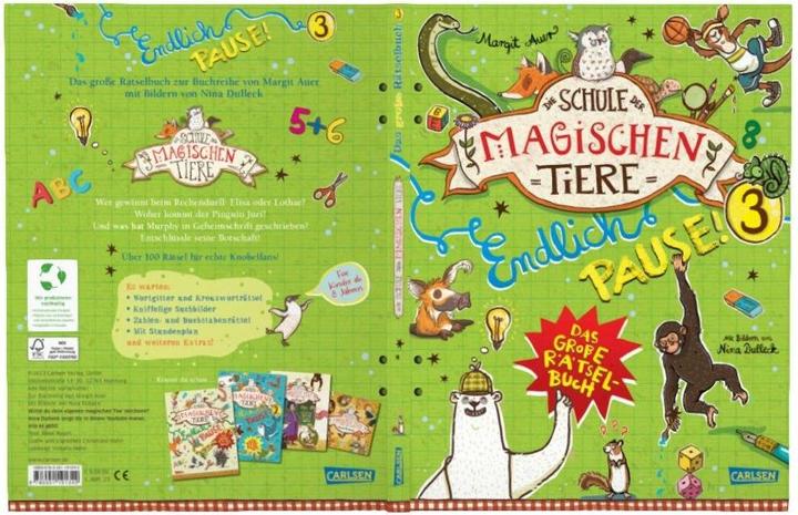 Produktbild Die Schule der mag Tiere - Endlich Pause! Rätselbuch (Deutsch, Christiane Hahn, Nikki Busch, 2023)