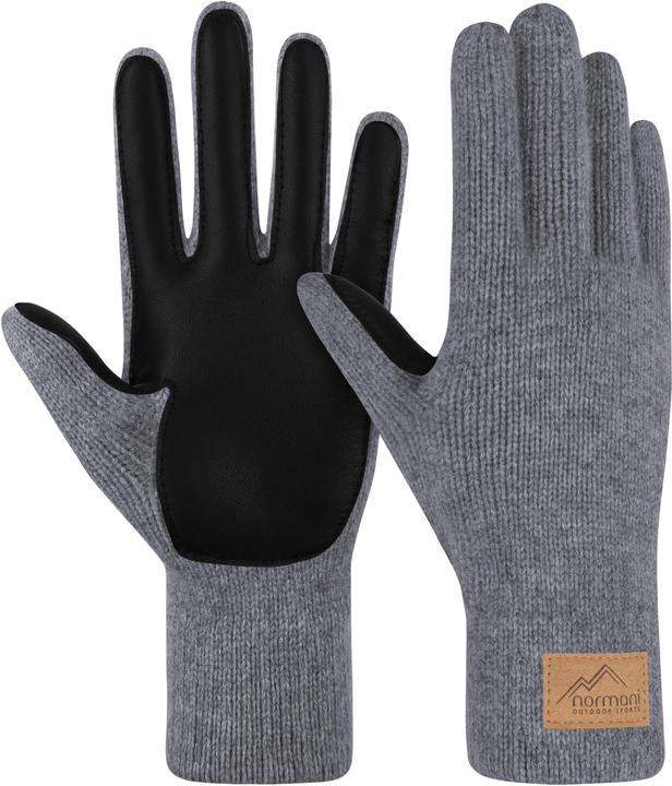 Actual product image Normani Damen Merino Strick-Fingerhandschuhe mit Schafleder „Nakara" - 9643 (7.5)
