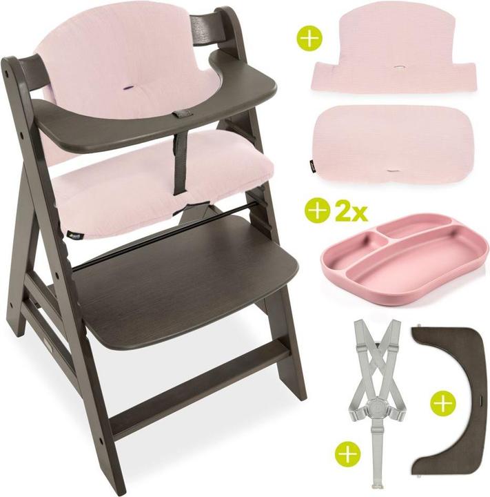 Produktbild Hauck Hochstühle Hochstuhl Alpha Plus Select Charcoal - im Sparset (Hochstuhl)