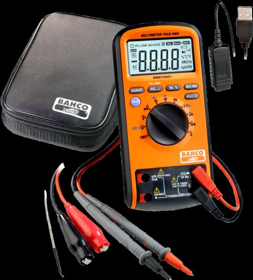 Produktbild Irimo Bahco Digitales Multimeter mit PC-Anschluss BMMTRMS1 (CAT IV 600V, CAT III 1000V)