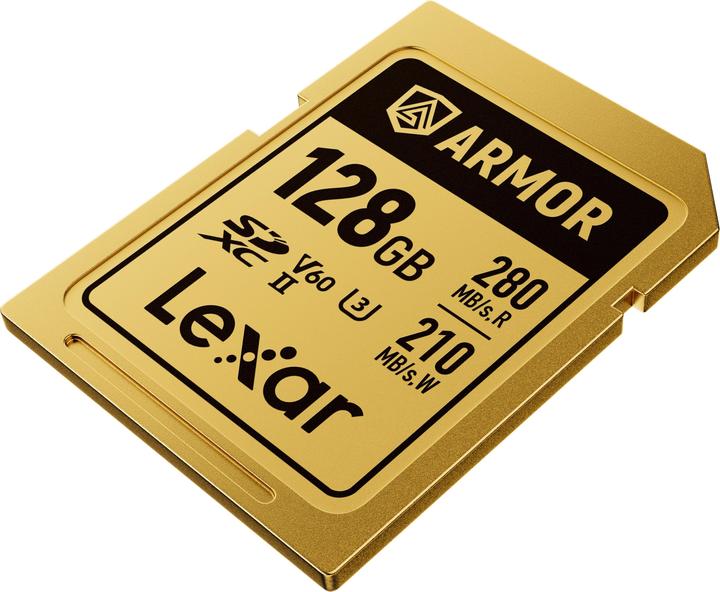 Actual product image Lexar Armor Gold (128 GB, SDXC, U3, UHS-II)
