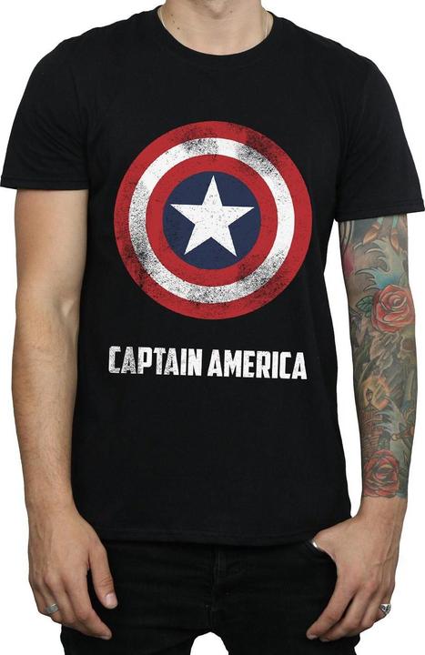 Immagine prodotto Maglietta Capitan America Shield Text Uomo (M)
