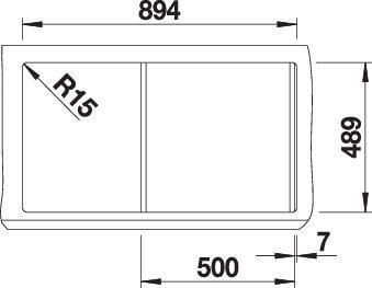Actual product image Blanco Classic Pro 5 S-IF (Fitted sink, 51 cm, 91.50 cm)