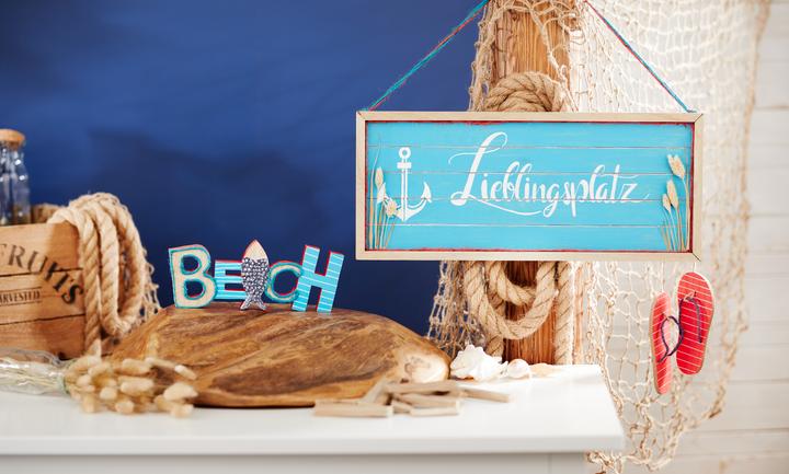 Produktbild VBS Maritimer Schriftzug "Beach"