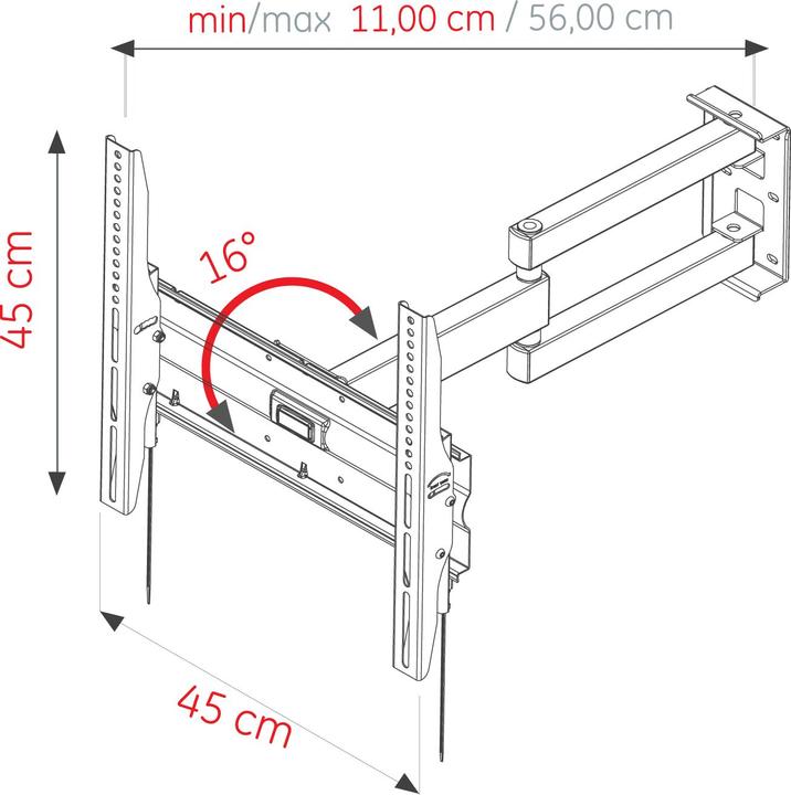 Produktbild Ultimate RX-1000 (Wand, 55", 25 kg)