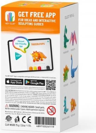 Actual product image Hey Clay Triceratops clay