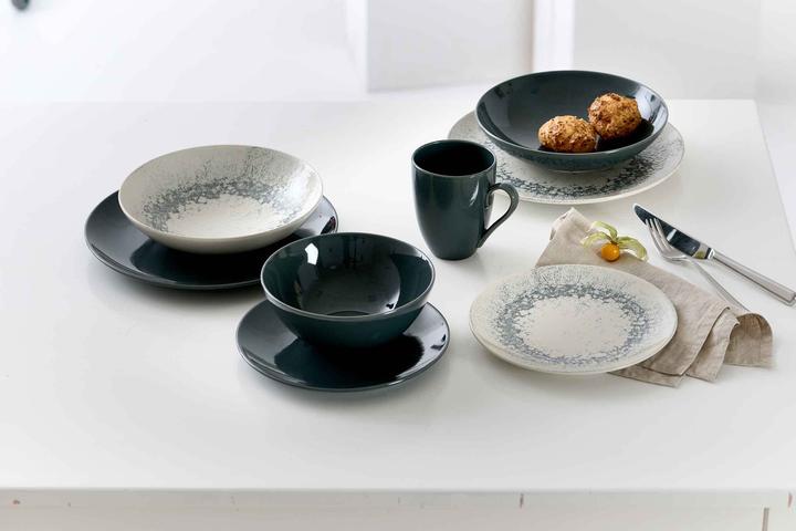 Actual product image Ritzenhoff & Breker Dessert plate CECINA GREY, 205 mm made of stoneware, dishwasher-safe, with coloured glaze (1 x, 20.50 cm)