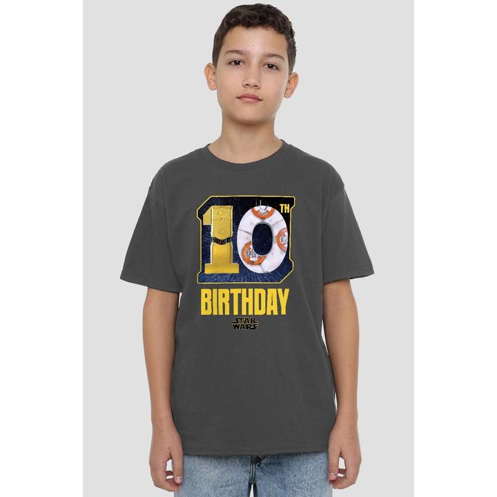 Immagine prodotto Star Wars Maglietta 10° Compleanno C3PO BB-8 Spazio Bambini (128)
