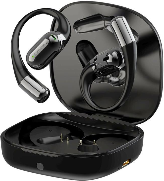 Produktbild 4smarts Open-Ear Bluetooth Kopfhörer SkyBuds AI Screen, Schwarz (28 h, Kabellos)