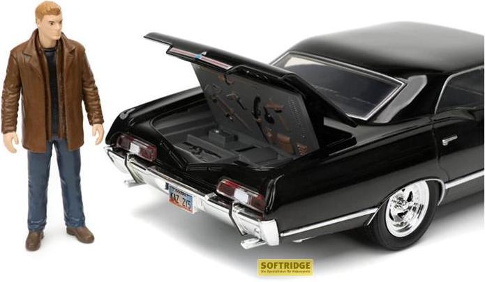 Produktbild Jada Supernatural 1/24 Hollywood Rides 1967 Chevrolet Impala Sport Sedan avec Dean Winchester figurine