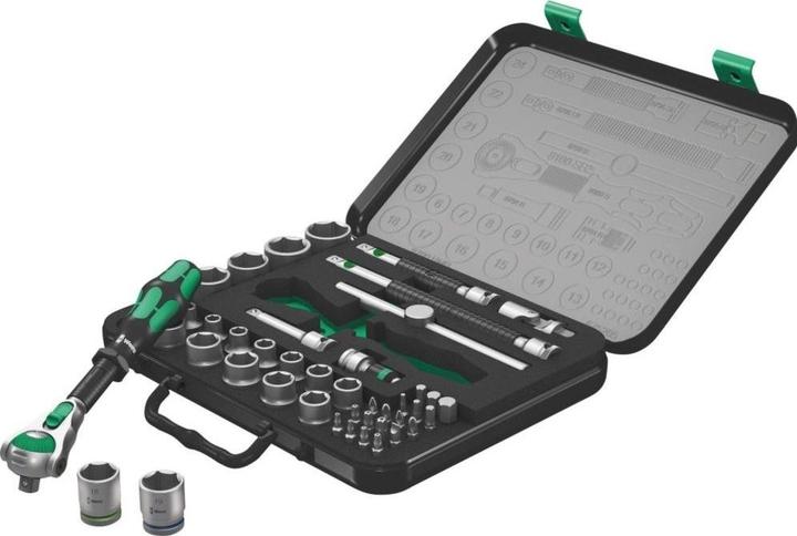 Actual product image Wera 8100 SB 2 Zyklop Speed Ratchet Set (24 mm, 18 mm, 11 mm, 12 mm, 20 mm, 19 mm, 15 mm, 13 mm, 21 mm, 14 mm, 23 mm, 22 mm, 17 mm, 16 mm, 6 mm, 9 mm, 10 mm, 8 mm, 7 mm)
