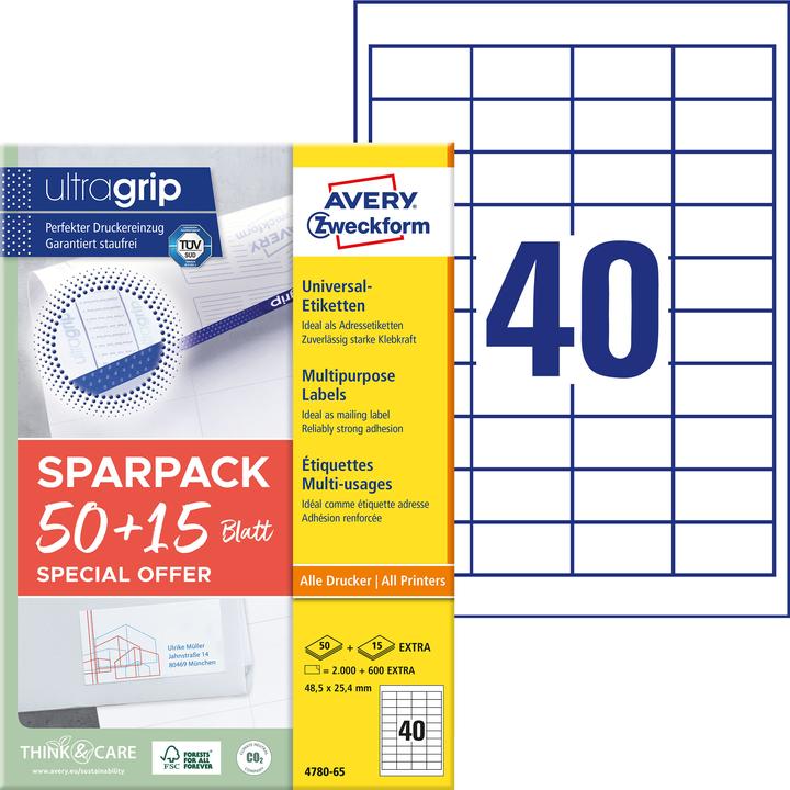 Produktbild Avery Universal-Etiketten
