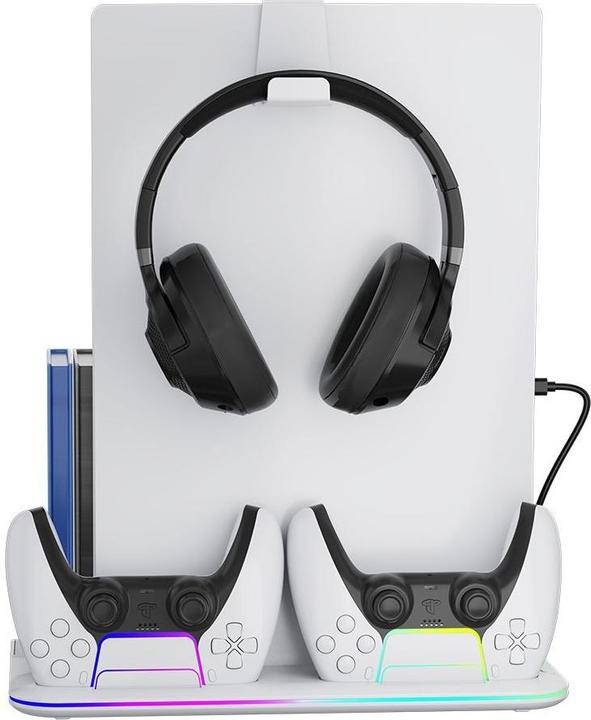 Actual product image Canyon CS-51 - multifiuctional stand for PS5 Slim - with cooling - charging 2 x gamepad - black (Playstation Classic)