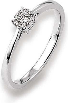 Natsumi Schmuck Diamantring Weissgold 18K/750 0.04/0.05 ct G si