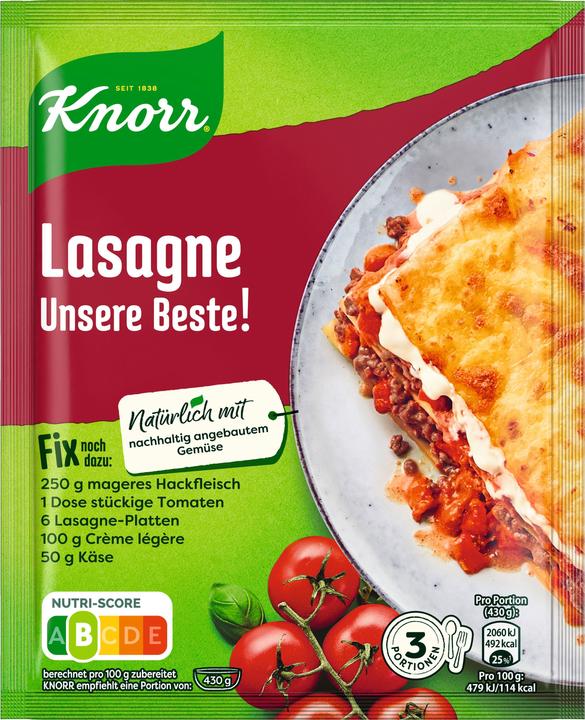 Image du produit Knorr Fix Lasagne Notre meilleur! (53 g)